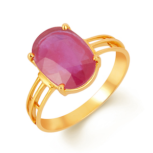 Ruby manik gold ring