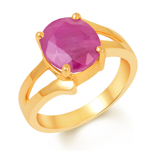 Gold ruby gemstone ring