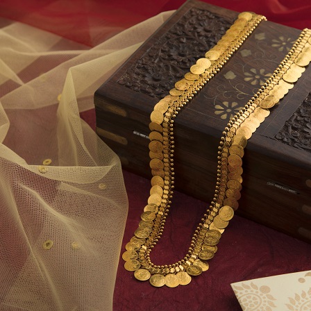 South Indian Laxmi Har in hallmark gold