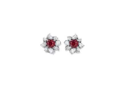 Ruby and Diamond Earrings Narenkumar Jewellers Kandivali